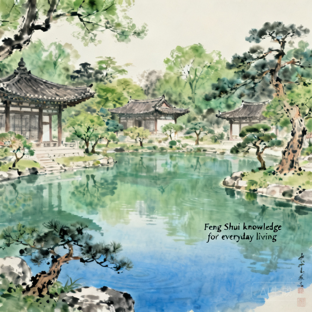View of Biwon Secret Garden’s largest pond, Buyongji, with surrounding pavilions and native tree plantings designed to slow qi flow