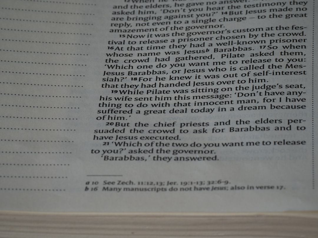 a close up of a text on a book