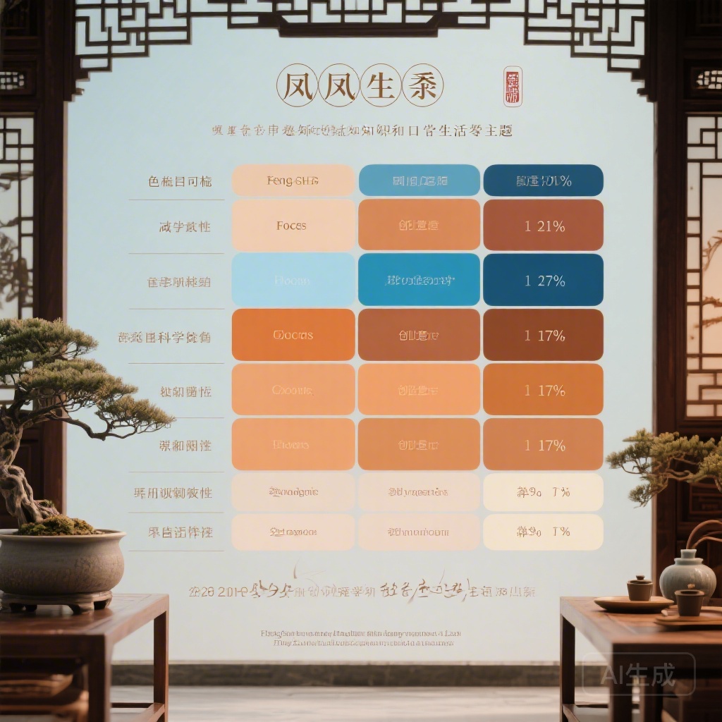 Table of feng shui color palettes by goal (focus, creativity, abundance) with corresponding science-backed cognitive benefits, e.g., soft blue reduces distraction by 21% per 2022 Color Psychology Research Lab data, warm terracotta increases creative problem-solving by 17%