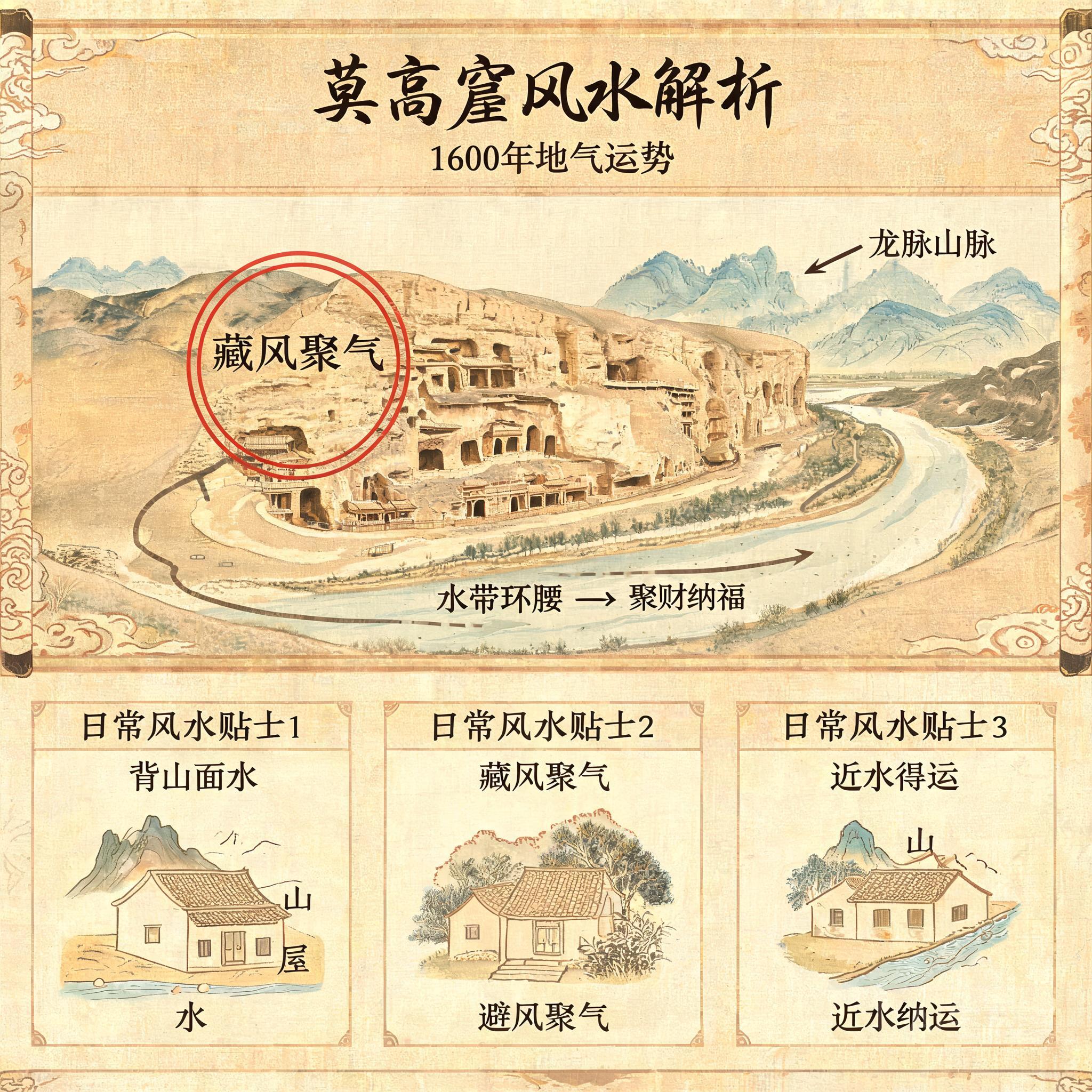 Feng Shui knowledge for everyday living illustration for mogao caves feng shui analysis ancient land energy 1600 years of luck patterns