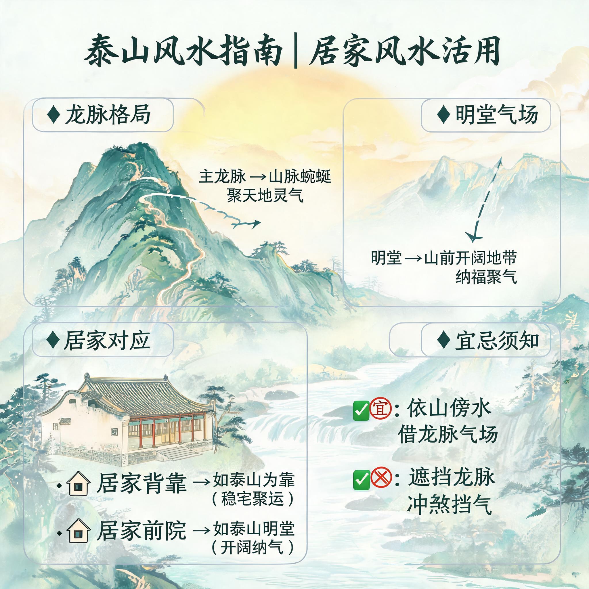 日常風水知識插圖：泰山風水分析之神聖風水格局全指南