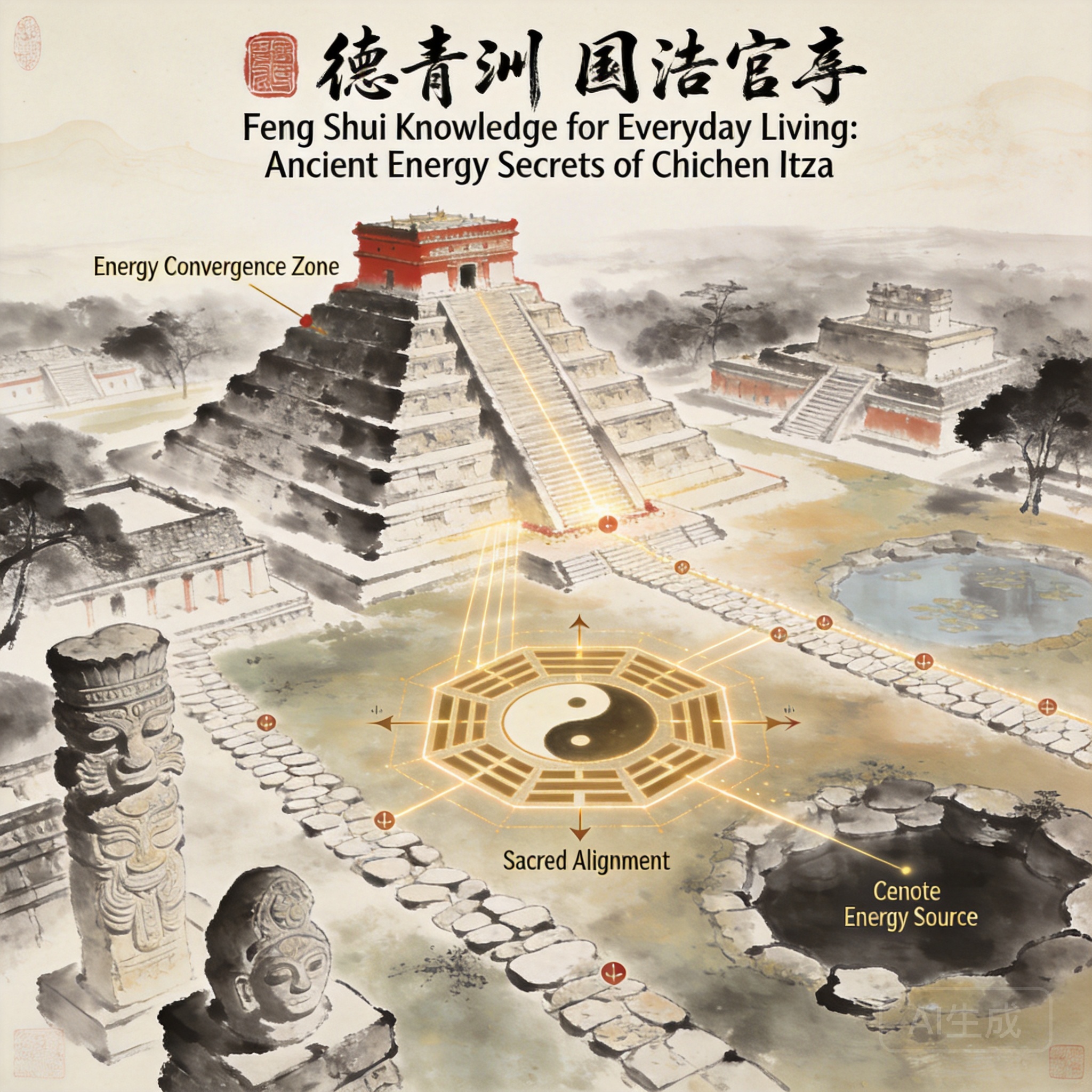 日常生活風水知識插圖:前哥倫布時期奇琴伊察古城風水分析 古代能量秘密解密