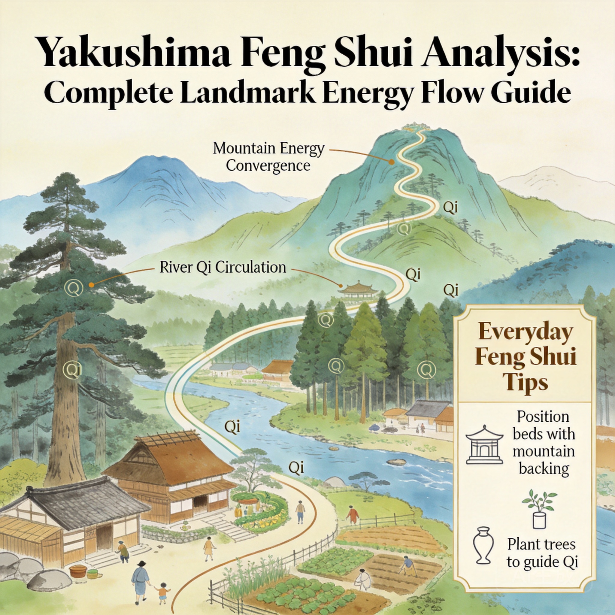 Feng Shui knowledge for everyday living illustration for yakushima feng shui analysis complete landmark energy flow guide